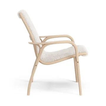 Laminett armchair - Sheepskin Off white-lacquered beech - Swedese