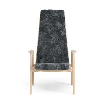 Lamini children's arm chair laquered beech/sheep skin - Charcoal (dark grey) - Swedese