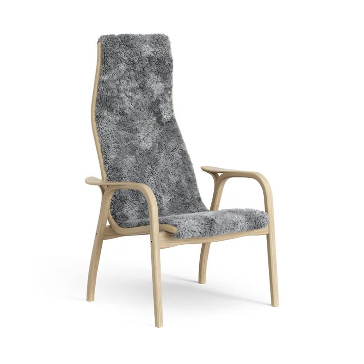 Lamini children's arm chair laquered oak/sheep skin - Scandinavian Grey (grey) - Swedese