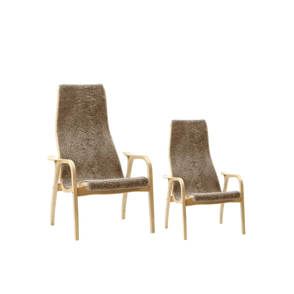 Lamini Children's armchair, Sheepskin off-white, oiled oak Swedese