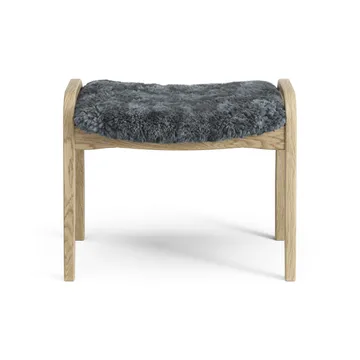 Lamini children's foot stool laquered oak/sheep skin - Charcoal (dark grey) - Swedese