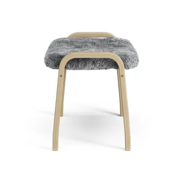 Lamini children's foot stool laquered oak/sheep skin - Scandinavian Grey (grey) - Swedese