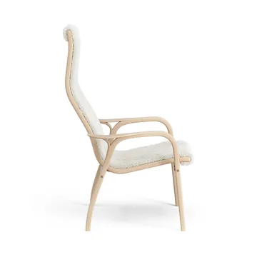 Lamino arm chair laquered beech/sheep skin - Off white (white) - Swedese
