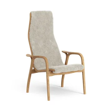 Lamino arm chair oiled oak/sheep skin - Moonlight (beige) - Swedese