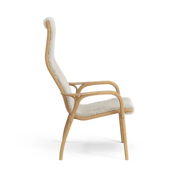 Lamino arm chair oiled oak/sheep skin - Moonlight (beige) - Swedese