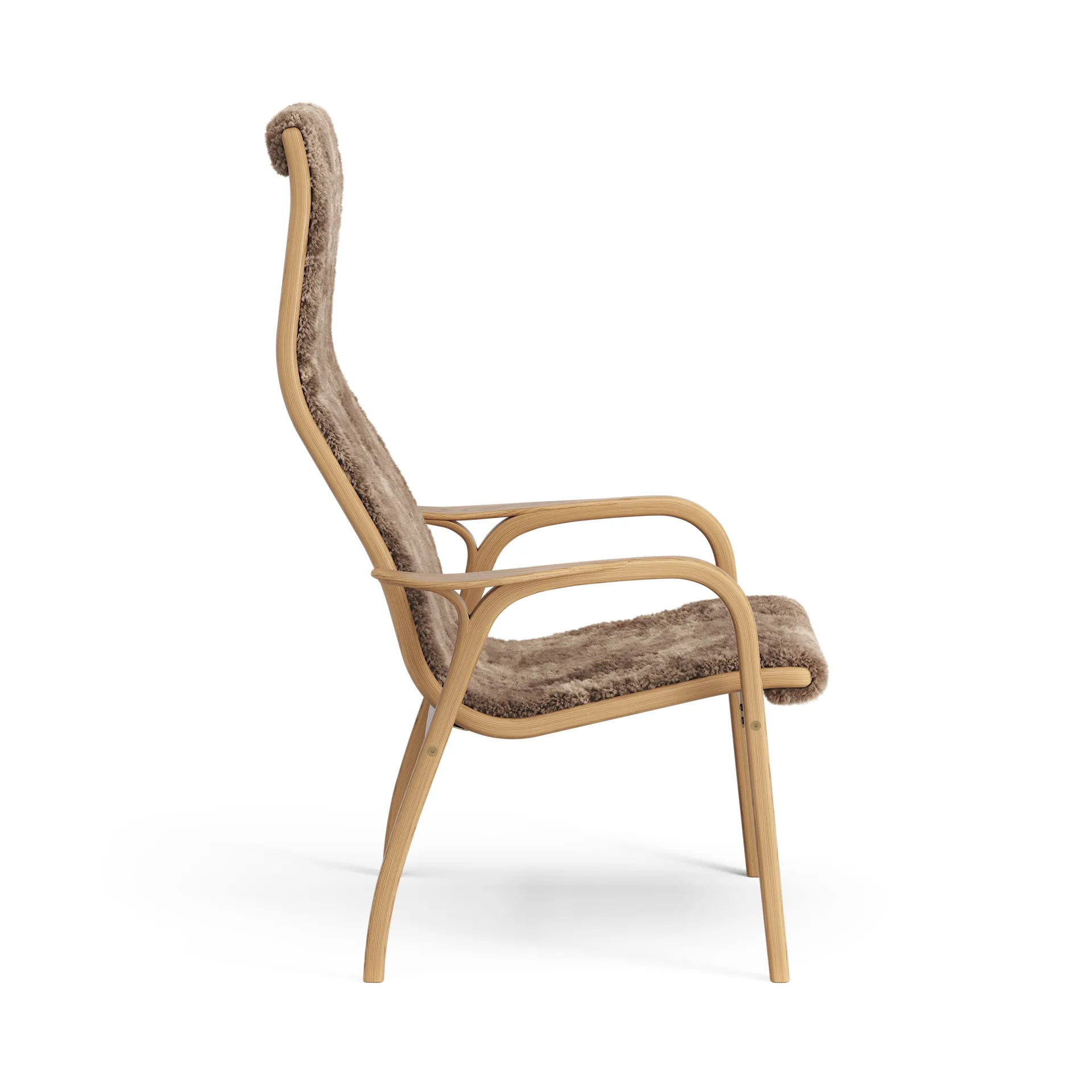 Lamino arm chair oiled oak/sheep skin, Sahara (nougat brown) Swedese