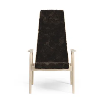 Lamino arm chair white pigmented oak/sheep skin - Espresso (brown) - Swedese