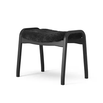 Lamino armchair and footstool Black Edition - Black - Swedese