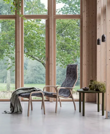 Lamino armchair and footstool oiled oak/sheepskin - Scandinavian Grey - Swedese