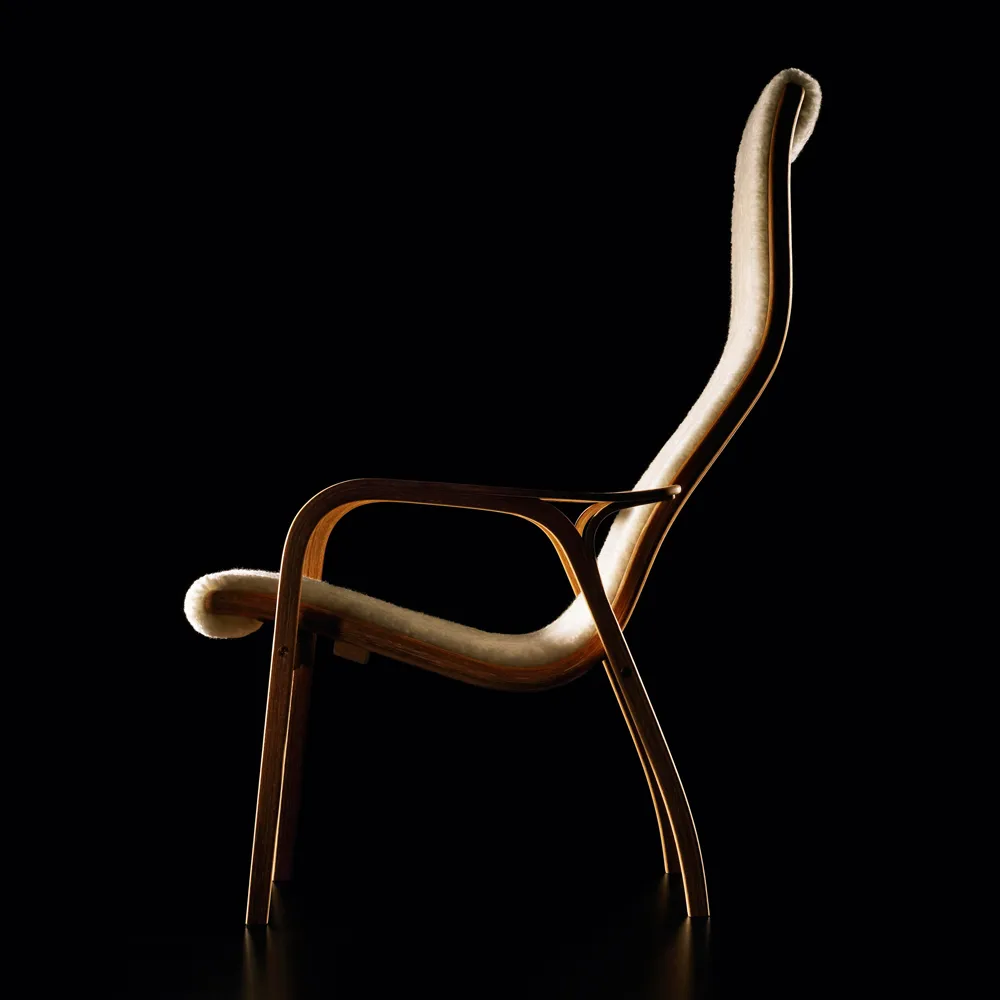 Lamino armchair, Black-saddle leather-oiled oak Swedese