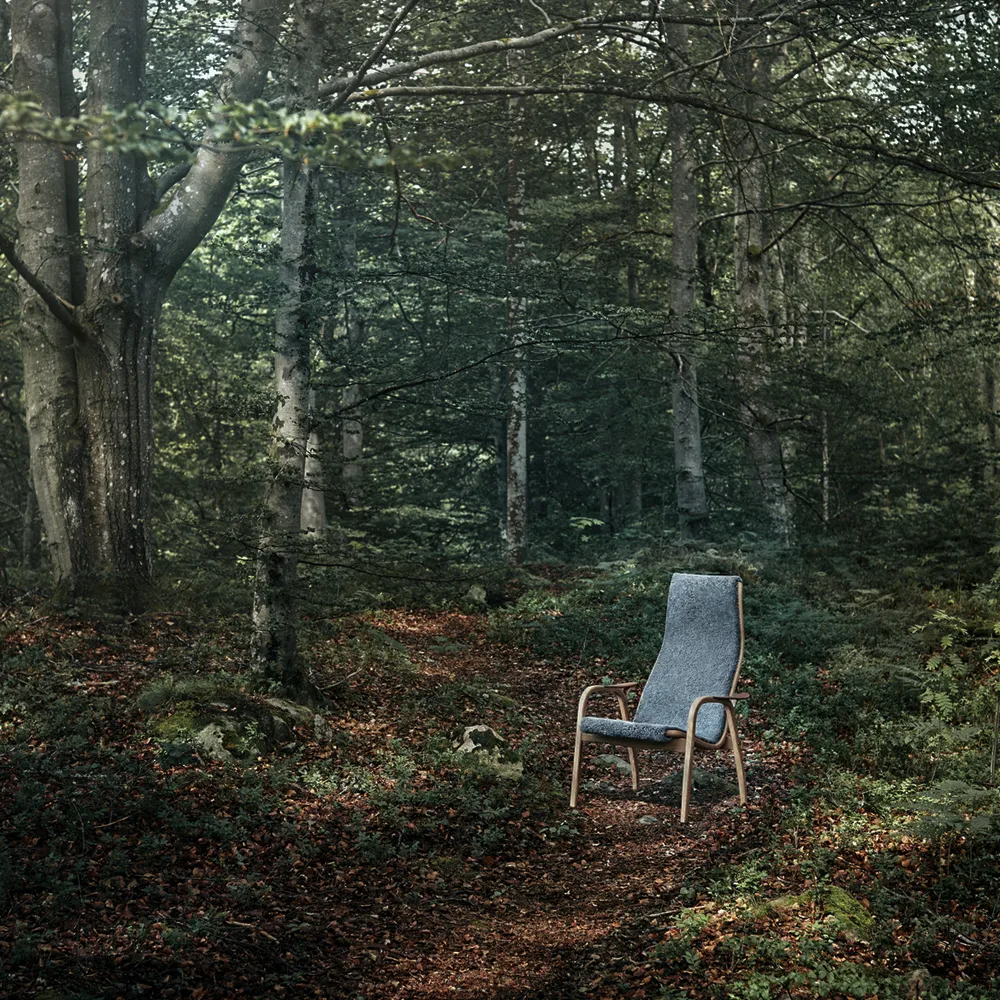 Lamino armchair, Black-saddle leather-oiled oak Swedese