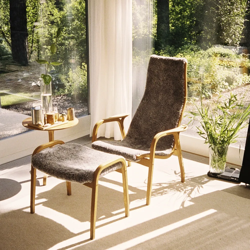 Lamino armchair, Black-saddle leather-oiled oak Swedese