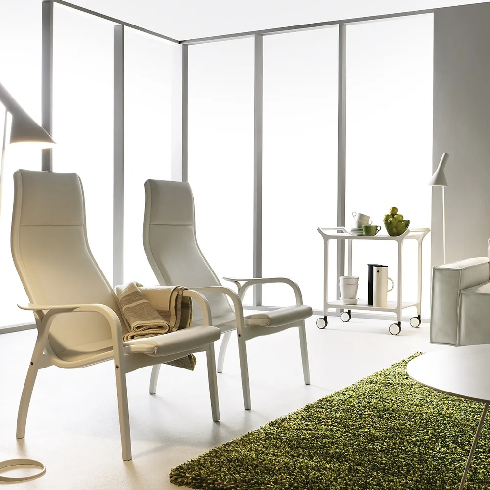 Lamino armchair, Black-saddle leather-oiled oak Swedese