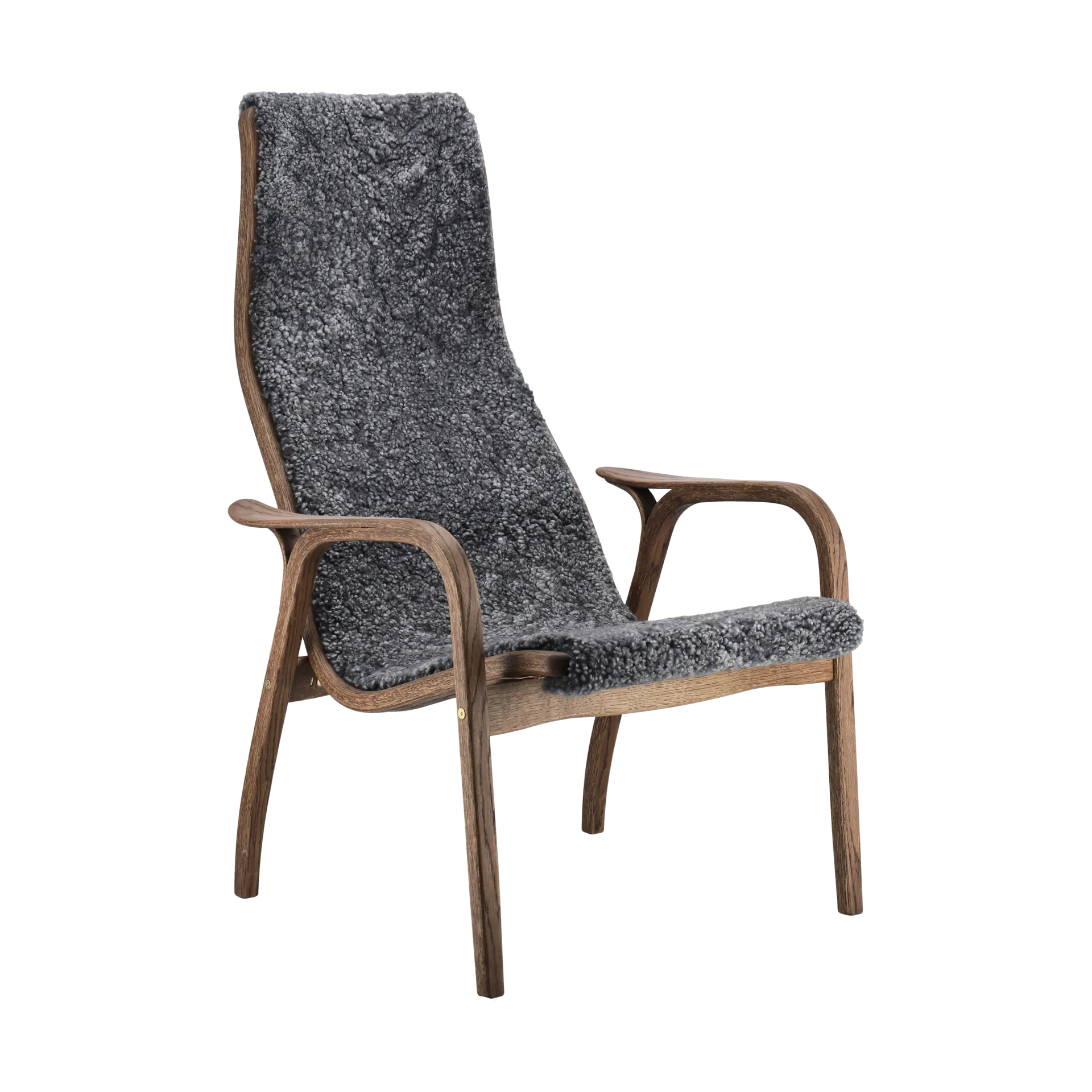Lamino armchair oak/sheepskin Special Edition, Rubio Monocoat Chocolate-Charcoal Swedese
