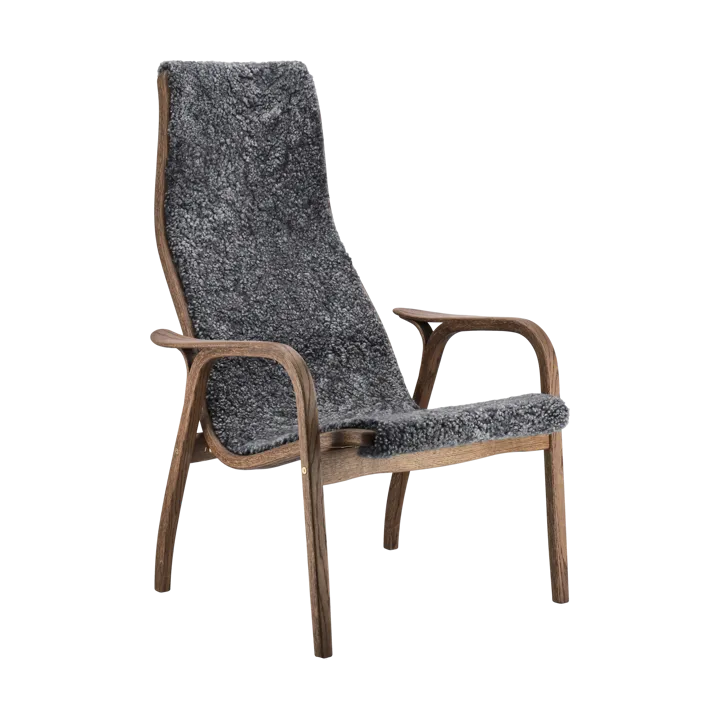 Lamino armchair oak/sheepskin Special Edition - Rubio Monocoat Chocolate-Charcoal - Swedese
