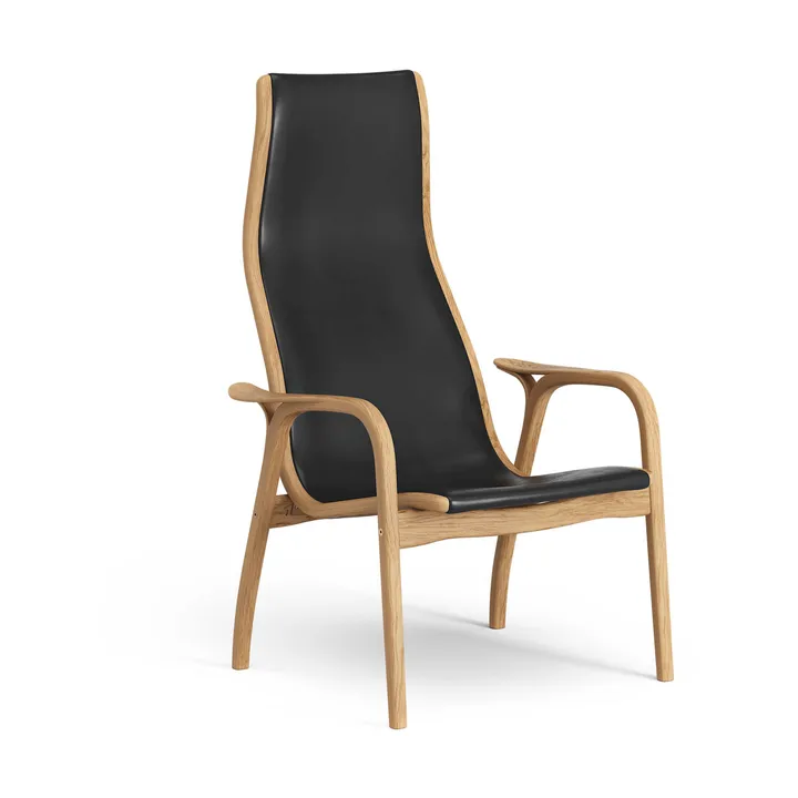 Lamino armchair - Saddle leather Black-oiled oak - Swedese