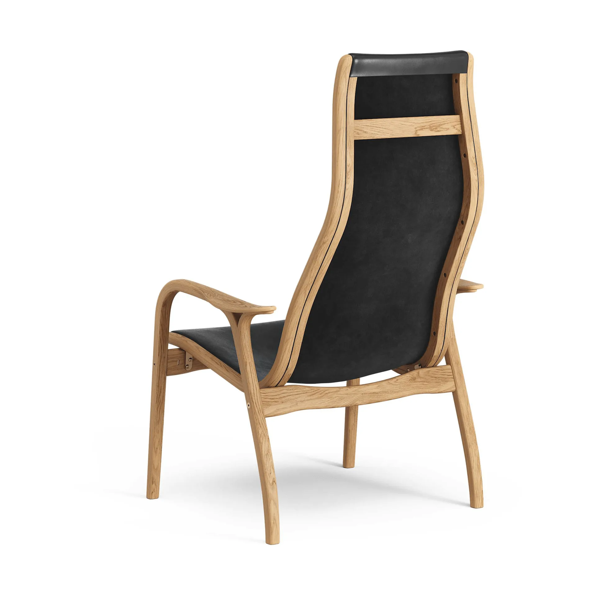 Lamino armchair, Saddle leather Black-oiled oak Swedese