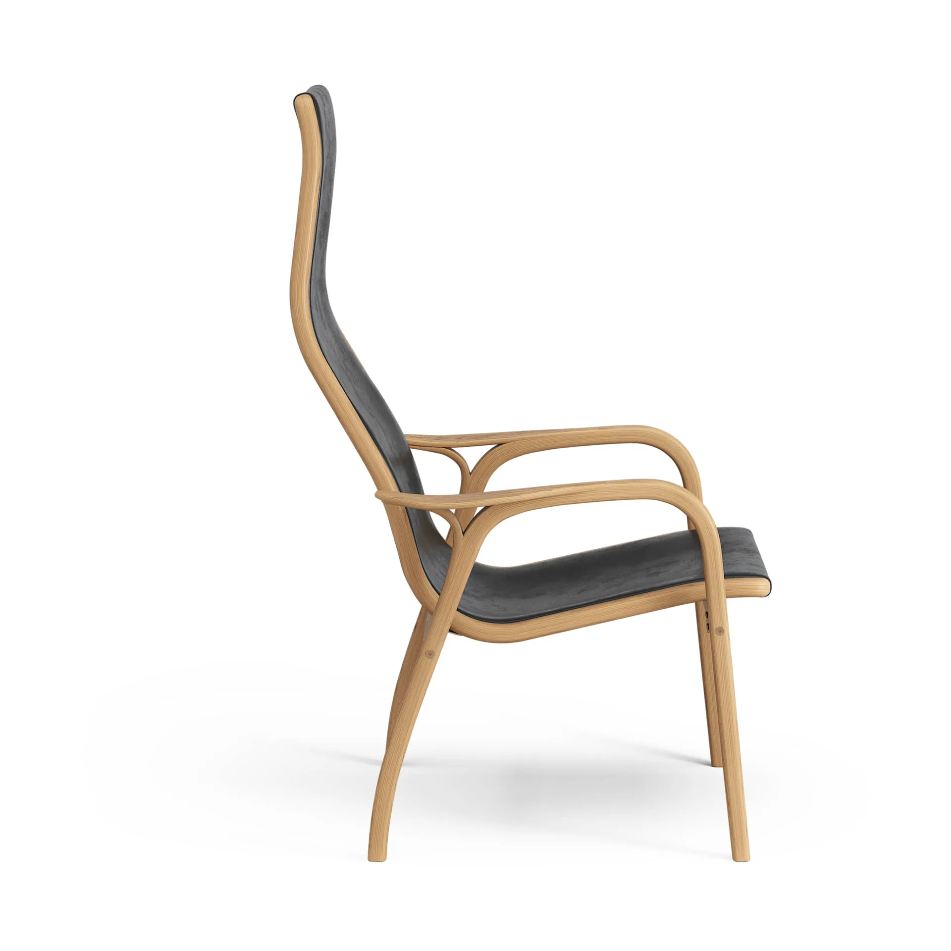 Lamino armchair, Saddle leather Black-oiled oak Swedese