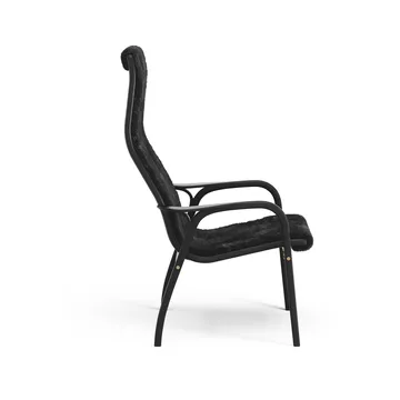 Lamino armchair - Sheepskin black-black stained beech - Swedese