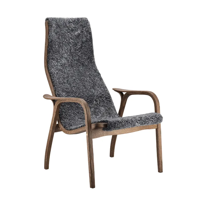 Lamino armchair - Sheepskin Charcoall-Rubio Monocoat Chocolate - Swedese