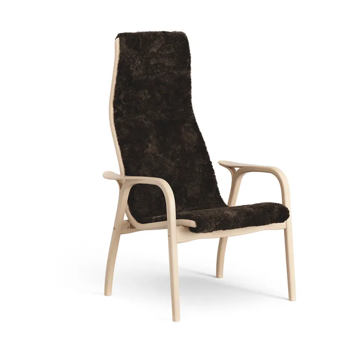 Lamino armchair - Sheepskin Espresso-lacquered beech - Swedese