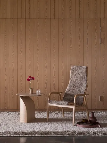 Lamino armchair - Sheepskin Espresso-lacquered beech - Swedese