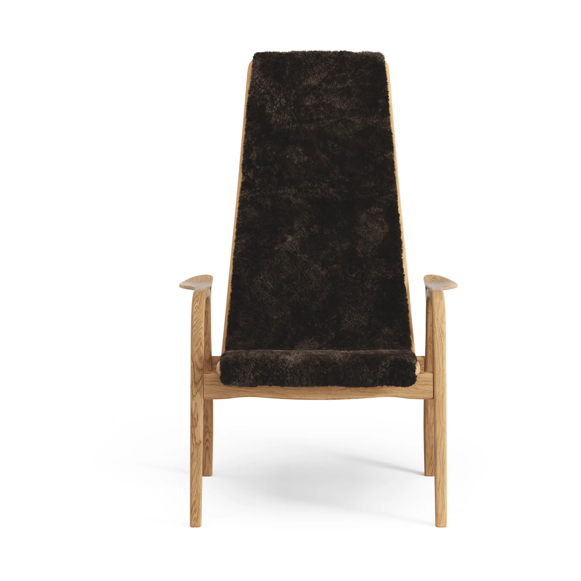 Lamino armchair, Sheepskin Espresso-oiled oak Swedese