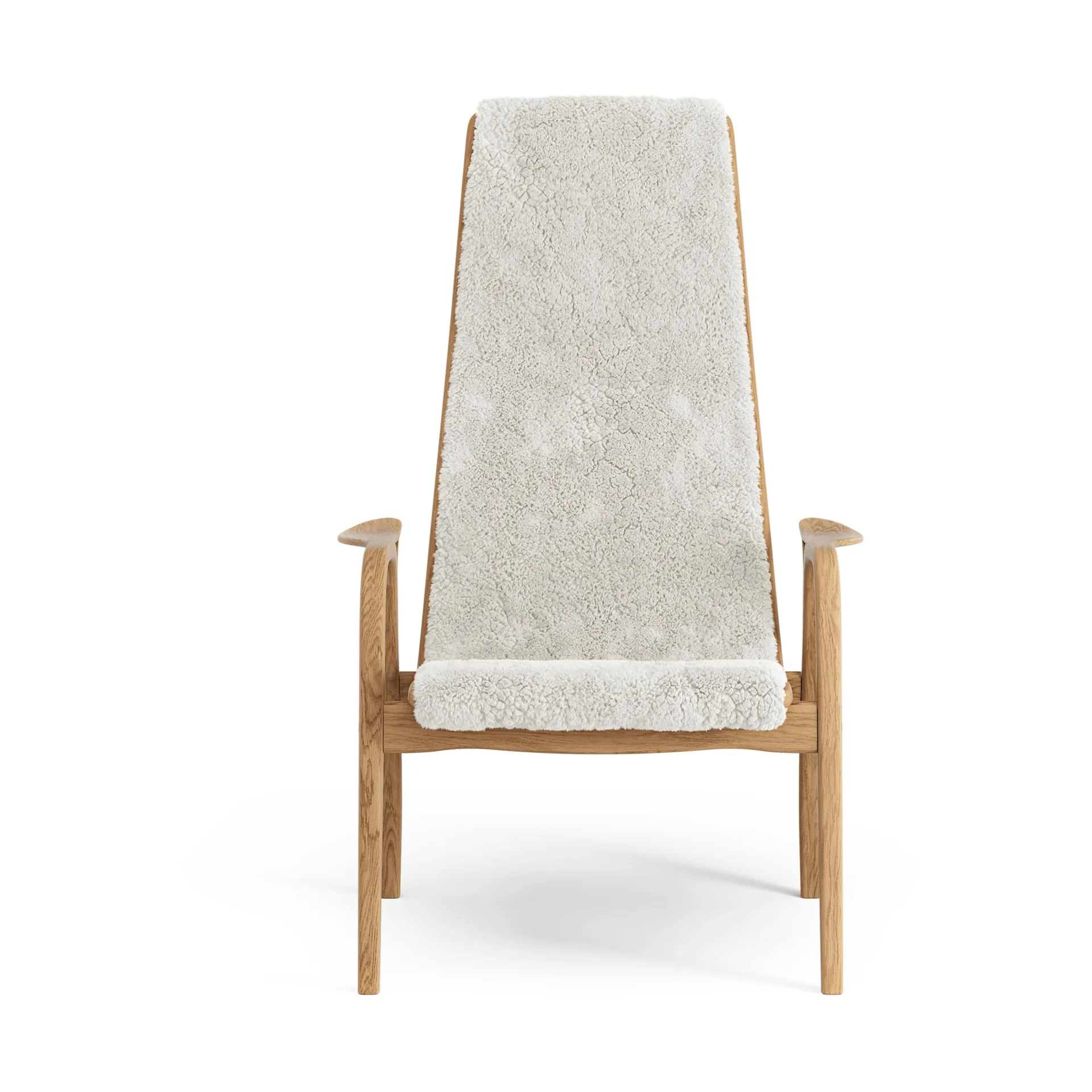 Lamino armchair, Sheepskin Off white-oiled oak Swedese