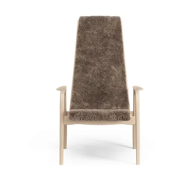 Lamino armchair - Sheepskin Sahara-lacquered beech - Swedese