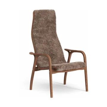 Lamino armchair - Sheepskin Sahara-lacquered walnut - Swedese