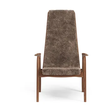 Lamino armchair - Sheepskin Sahara-lacquered walnut - Swedese