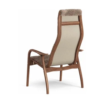 Lamino armchair - Sheepskin Sahara-lacquered walnut - Swedese