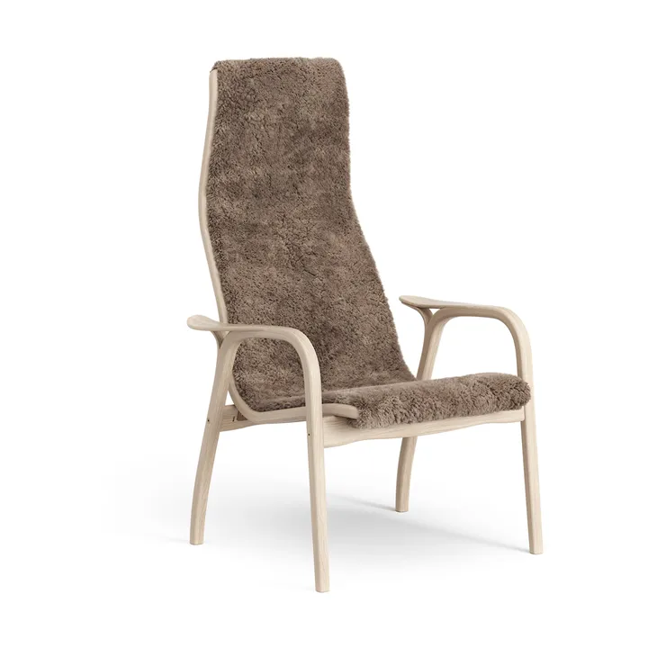 Lamino armchair - Sheepskin Sahara-white pigmented oak - Swedese