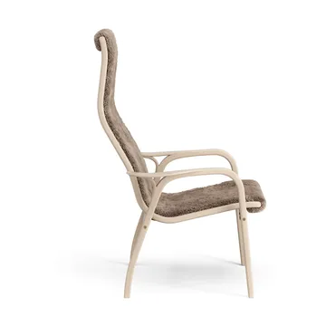 Lamino armchair - Sheepskin Sahara-white pigmented oak - Swedese