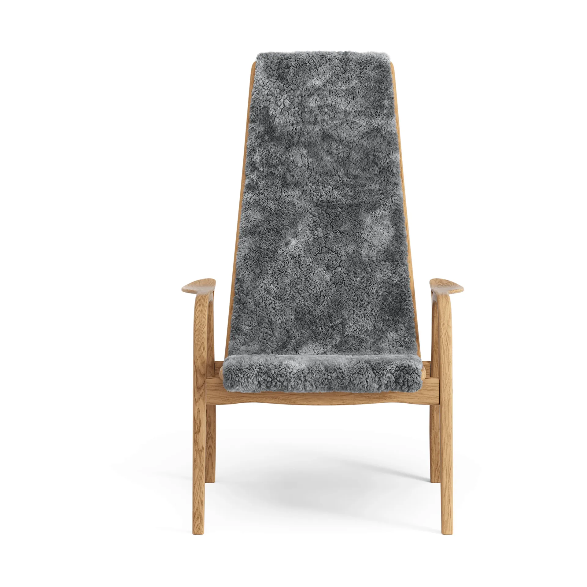 Lamino armchair, Sheepskin Scandinavian grey-oiled oak Swedese