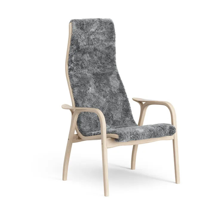 Lamino armchair - Sheepskin Scandinavian grey-white pigmented oak - Swedese