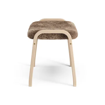 Lamino foot stool laquered beech/sheep skin - Sahara (nougat brown) - Swedese