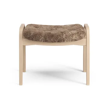 Lamino foot stool laquered beech/sheep skin - Sahara (nougat brown) - Swedese