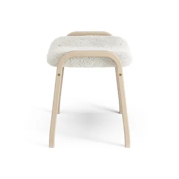 Lamino foot stool white pigmented oak/sheep skin - Off white (white) - Swedese