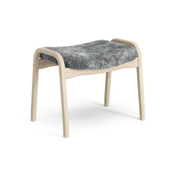 Lamino foot stool white pigmented oak/sheep skin - Scandinavian Grey (grey) - Swedese