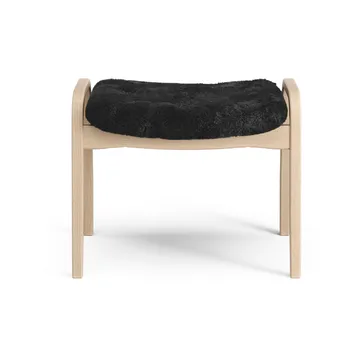 Lamino footstool - Sheepskin black-lacquered beech - Swedese