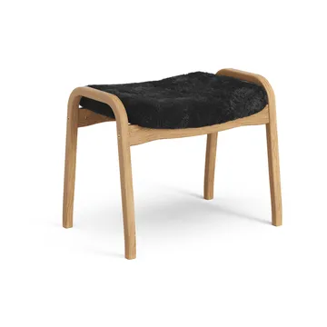 Lamino footstool - Sheepskin black-oiled oak - Swedese