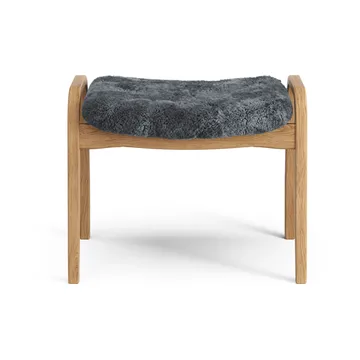 Lamino footstool - Sheepskin Charcoal-oiled oak - Swedese