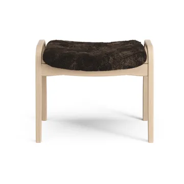 Lamino footstool - Sheepskin Espresso-lacquered beech - Swedese
