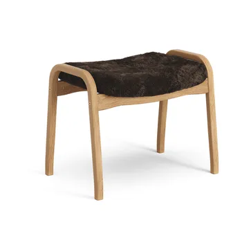 Lamino footstool - Sheepskin Espresso-oiled oak - Swedese