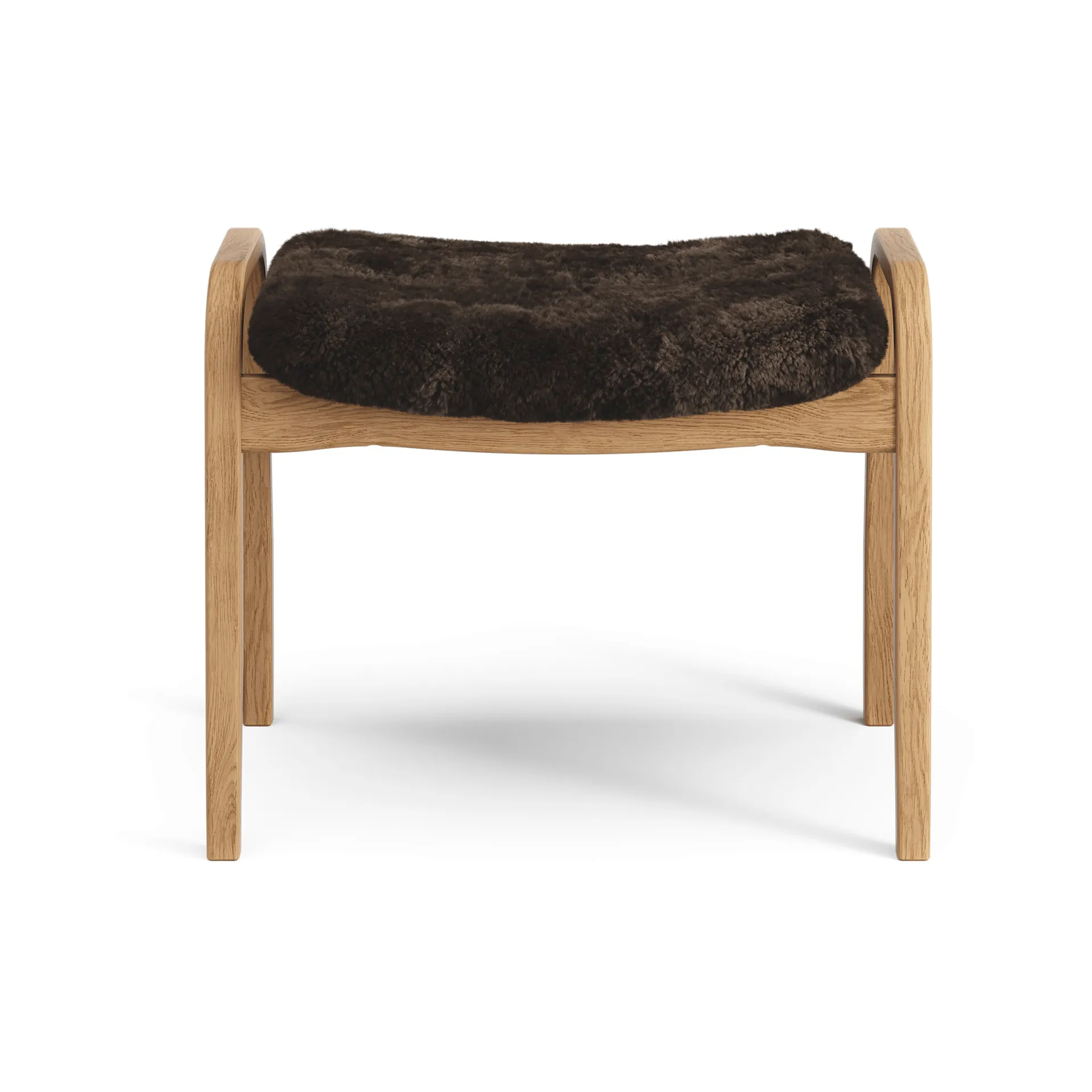 Lamino footstool, Sheepskin Espresso-oiled oak Swedese