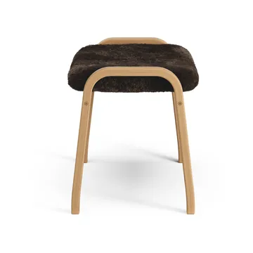 Lamino footstool - Sheepskin Espresso-oiled oak - Swedese