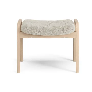 Lamino footstool - Sheepskin Moonlight-lacquered beech - Swedese