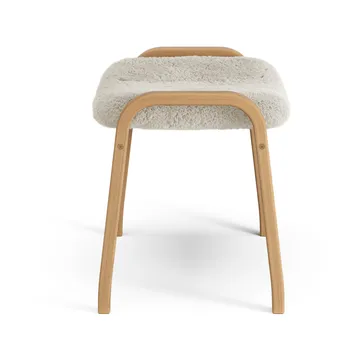 Lamino footstool - Sheepskin Moonlight-oiled oak - Swedese