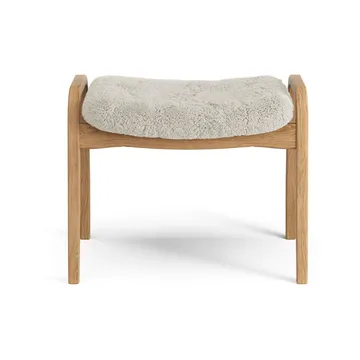 Lamino footstool - Sheepskin Moonlight-oiled oak - Swedese